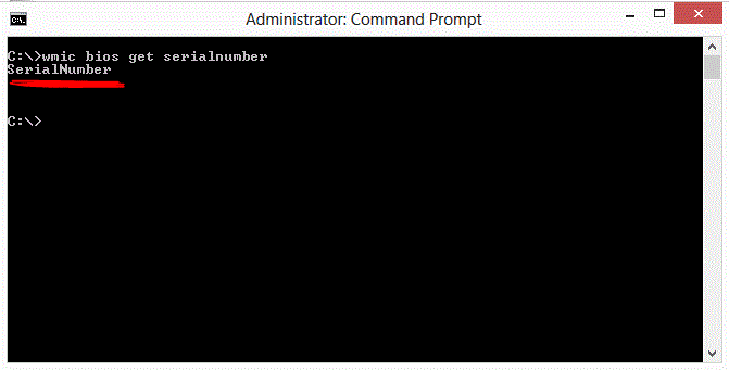 wmi get serial number command